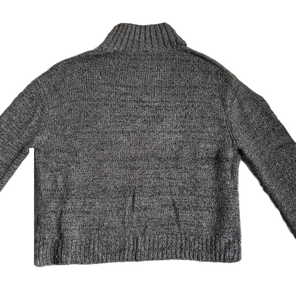 EXPRESS CHARCOAL GRAY FULL LENGTH TURTLENECK SWEATER WITH COLD SHOULDER SIZE XXS - Picture 5 of 8